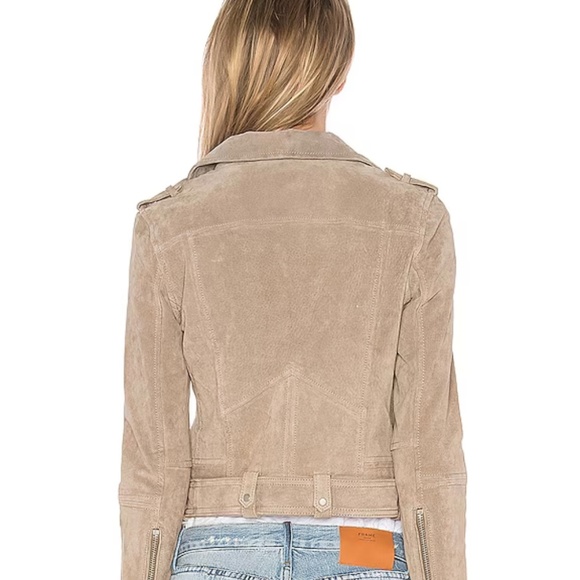 BlankNYC Suede Moto Jacket, Sand Stoner, Small - Picture 8 of 8